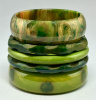 BB203 green end of day bangle